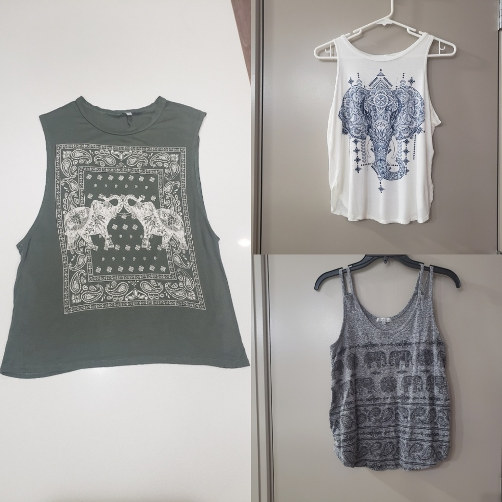 Charlotte Russe elephant tank tops